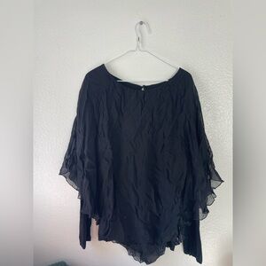 CHARLIE B Black Chiffon Blouse